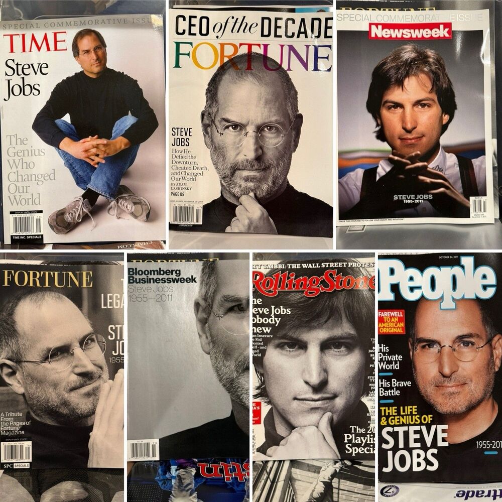 Steve Jobs Apple Computer Lot of 7 Magazines News Stand